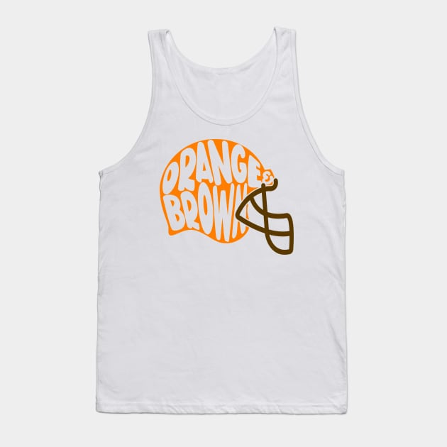 Orange And Brown Helmet Tank Top by mbloomstine